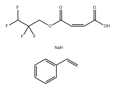 2-Butenedioic acid(Z)-,mono(2,2,3,3-tetrafluoropropyl)ester,sodium salt,polymer with ethenylbenzene Struktur