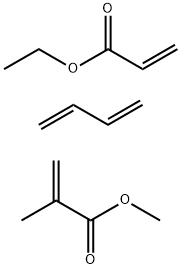 2-Propenoic acid, 2-methyl-, methyl ester, polymer with 1,3-butadiene and ethyl 2-propenoate Struktur