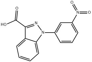 1-(4-nitrophenyl)-1H-indazole-3-carboxylic acid Struktur