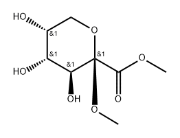 ba-D-arabino-2-Hexulopyranosidonic acid, methyl, methyl ester (9CI) Struktur