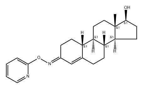 17β-Hydroxyestr-4-en-3-one O-(2-pyridyl)oxime Struktur