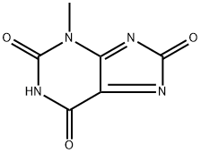 1H-Purine-2,6,8(3H)-trione,  3-methyl-,  radical  ion(1-)  (9CI) Struktur