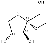 Methyl α-D-threo-2-pentulofuranoside Struktur