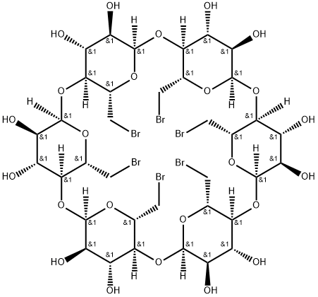 HEXAKIS-6-BROMO-6-DEOXY-ALPHA-CYCLODEXTRIN Struktur