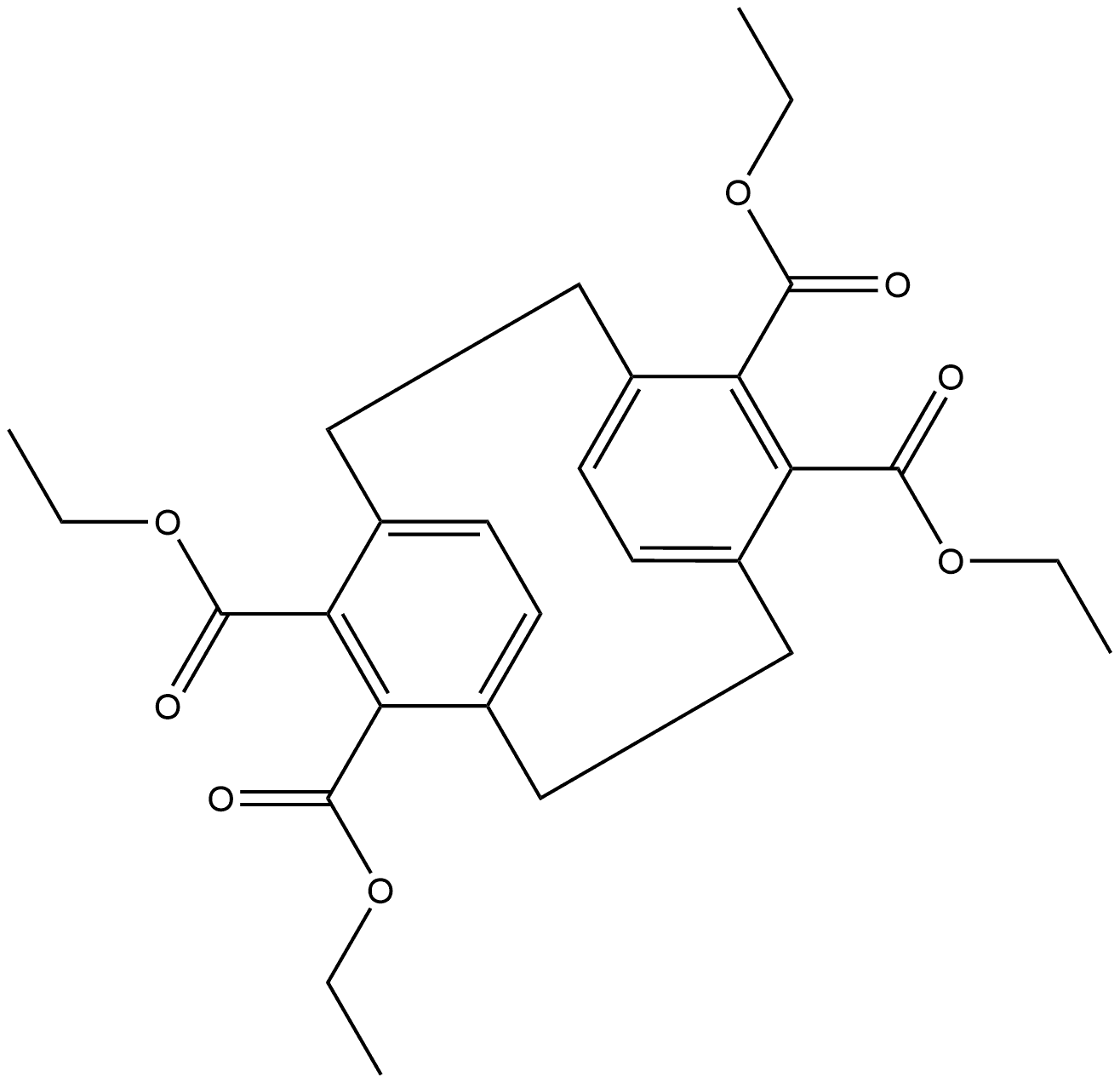 Tricyclo[8.2.2.24,7]hexadeca-4,6,10,12,13,15-hexaene-5,6,11,12-t Struktur