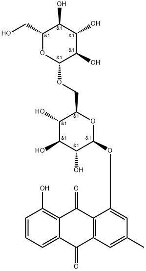 Chrysophanol-1-O-β-gentiobioside Struktur