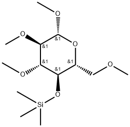 Methyl 2-O,3-O,6-O-trimethyl-4-O-(trimethylsilyl)-β-D-glucopyranoside Struktur