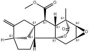 (4bβ)-2β,3β-Epoxy-1α,4aα-(carbonyloxy)-1β-methyl-8-methylenegibbane-10β-carboxylic acid methyl ester Struktur