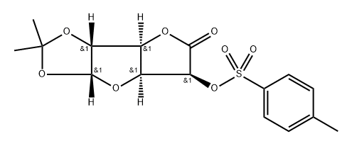 .alpha.-D-Glucofuranuronic acid, 1,2-O-(1-methylethylidene)-, .gamma.-lactone, 4-methylbenzenesulfonate Struktur