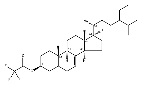 (24ξ)-3β-Trifluoroacetyloxystigmast-7-ene Struktur