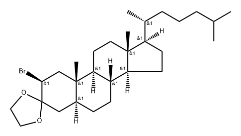 2β-Bromo-5α-cholestan-3-one ethylene acetal Struktur