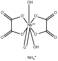 Ammonium diaquabis(oxalato)oxoniobate(1-) Struktur