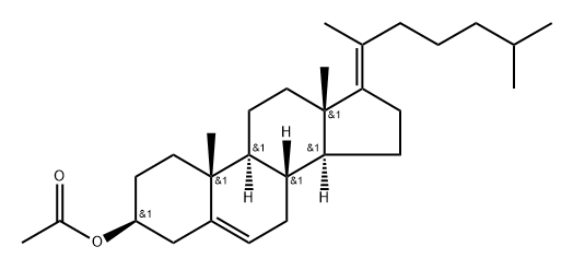 (17E)-Cholesta-5,17(20)-dien-3β-ol acetate Struktur