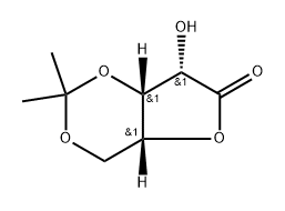 D-Lyxonic acid, 3,5-O-(1-methylethylidene)-, γ-lactone Struktur