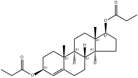 Androst-4-ene-3,17-diol, dipropanoate, (3β,17β)- Struktur