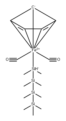 Iron, dicarbonyl(eta5-2,4-cyclopentadien-1-yl)(nonamethyltetrasilanyl) - Struktur