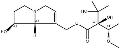 (S)-2,3-ジヒドロキシ-2-[(R)-1-メトキシエチル]-3-メチルブタン酸[(1S)-2,3,5,7aβ-テトラヒドロ-1β-ヒドロキシ-1H-ピロリザイン-7-イル]メチル 化學(xué)構(gòu)造式