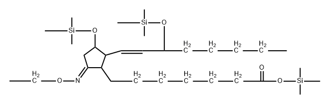 (8α,11α,13E,15S)-9-(Ethoxyimino)-11,15-bis(trimethylsiloxy)prost-13-en-1-oic acid trimethylsilyl ester Struktur