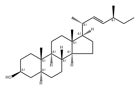 (22E,24S)-27-Nor-5α-ergost-22-en-3β-ol Struktur