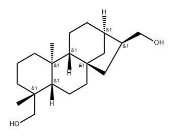 Kaurane-17,18-diol, (4α)- Struktur