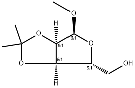 α-D-Ribofuranoside, methyl 2,3-O-(1-methylethylidene)- Struktur