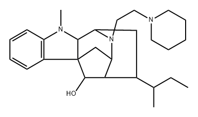 (17R,20α)-4-(2-Piperidinoethyl)-4,21-secoajmalan-17-ol Struktur