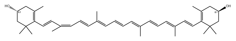 (3R,3'R,9-cis)-b,b-Carotene-3,3'-diol Struktur