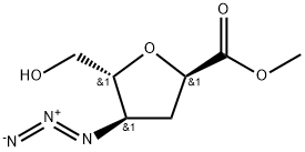 L-arabino-Hexonic acid, 2,5-anhydro-4-azido-3,4-dideoxy-, methyl ester Struktur