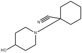 4-hydroxypiperidinocyclohexyl carbonitrile Struktur