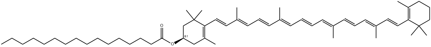 β,β-Caroten-3-ol, 3-hexadecanoate, (3R)- Struktur