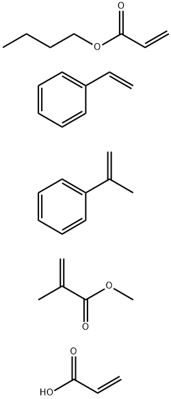 2-Propenoic acid polymer with butyl 2-propenoate, ethenylbenzene, (1-methylethenyl)benzene and methyl 2-methyl-2-propenoate, ammonium salt Struktur