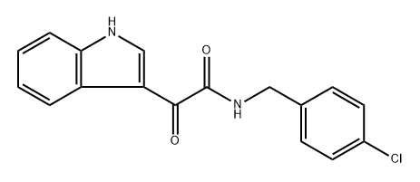 1H-Indole-3-acetamide, N-[(4-chlorophenyl)methyl]-α-oxo- Struktur