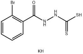 Benzoic acid, 2-bromo-, 2-(dithiocarboxy)hydrazide, potassium salt (1:1) Struktur