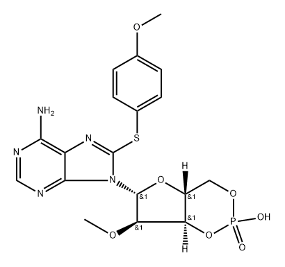 8-pMeOPT-2'-O-Me-cAMP Struktur