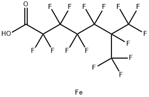 Heptanoic acid, 2,2,3,3,4,4,5,5,6,7,7,7-dodecafluoro-6-(trifluoromethyl)-, iron salt (1:) Struktur