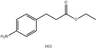 Benzenepropanoic acid, 4-amino-, ethyl ester, hydrochloride (1:1) Struktur