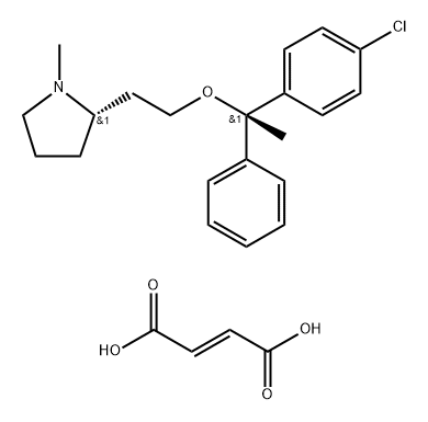 Pyrrolidine, 2-[2-[1-(4-chlorophenyl)-1-phenylethoxy]ethyl]-1-methyl-, [S-(R*,R*)]-, (E)-2-butenedioate (1:1) Struktur