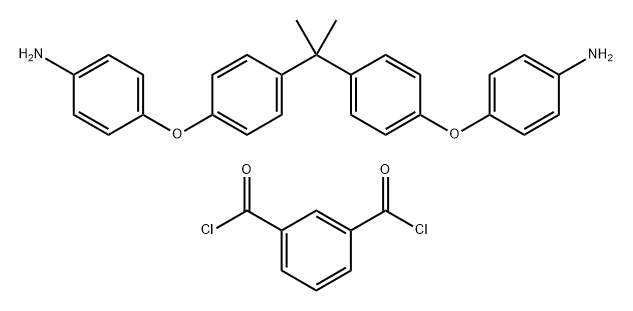 1,3-Benzenedicarbonyl dichloride,polymer with benzenamine,4,4-[(1-methylethylidene)bis(4,1-phenyleneoxy)]bis- Struktur