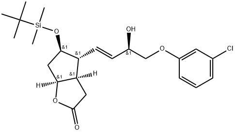 2H-Cyclopenta[b]furan-2-one, 4-[4-(3-chlorophenoxy)-3-hydroxy-1-butenyl]-5-[[(1,1-dimethylethyl)dimethylsilyl]oxy]hexahydro-, [3aR-[3aα,4α(1E,3R*),5β,6aα]]- (9CI)|