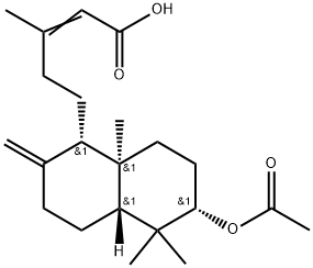 3-Acetoxy-8(17),13E-labdadien-15-oic acid Struktur