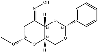 甲基-4,6-O-苯亞甲基-2-脫氧-Α-D-赤-己呋喃核糖苷-3-酮肟 結(jié)構(gòu)式