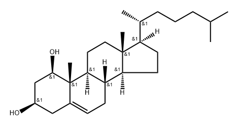 Cholest-5-ene-1,3-diol, (1β,3β)- (9CI) Struktur