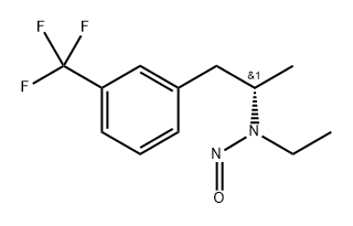 Benzeneethanamine, N-ethyl-α-methyl-N-nitroso-3-(trifluoromethyl)-, (αS)- Struktur