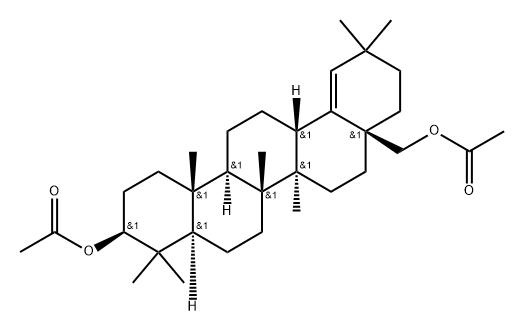 Moradiol diacetate Struktur