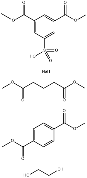 Ethylene glycol, dimethyl glutarate, 1,3-dimethyl 5-sulfoisophthalate, sodium salt, dimethyl terephthalate polymer Struktur