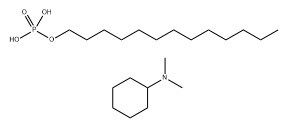 tridecyl dihydrogen phosphate, compound with N,N-dimethylcyclohexylamine (1:1) Struktur