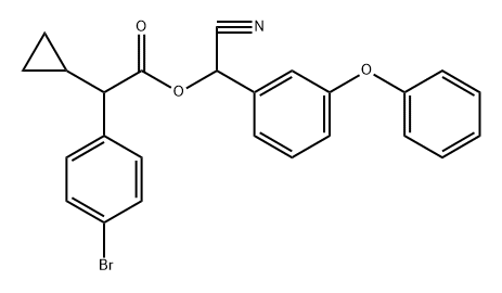 4-Bromo-α-cyclopropylbenzeneacetic acid cyano(3-phenoxyphenyl)methyl ester Struktur