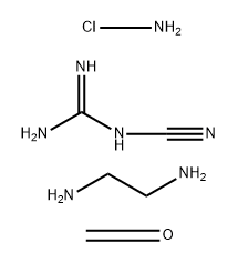 Guanidine, cyano-, polymer with ammonium chloride ((NH4)Cl), 1,2-ethanediamine and formaldehyde Struktur