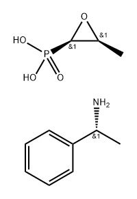 Phosphonic acid, (3-methyloxiranyl)-, (2R-cis)-, compd. with (R)-alpha-methylbenzenemethanamine (1:1), monohydrate (9CI) Struktur