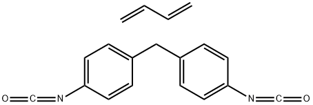 Benzene, 1,1-methylenebis4-isocyanato-, polymers with hydroxy-terminated polybutadiene Struktur